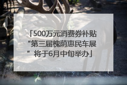 500万元消费券补贴 “第三届槐荫惠民车展”将于6月中旬举办