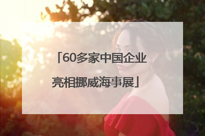 60多家中国企业亮相挪威海事展