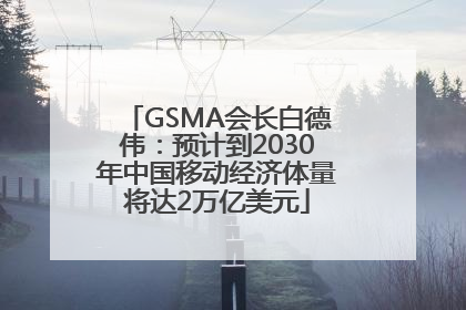 GSMA会长白德伟：预计到2030年中国移动经济体量将达2万亿美元