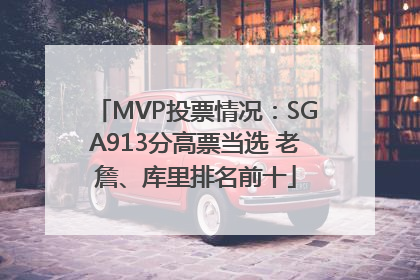 MVP投票情况：SGA913分高票当选 老詹、库里排名前十